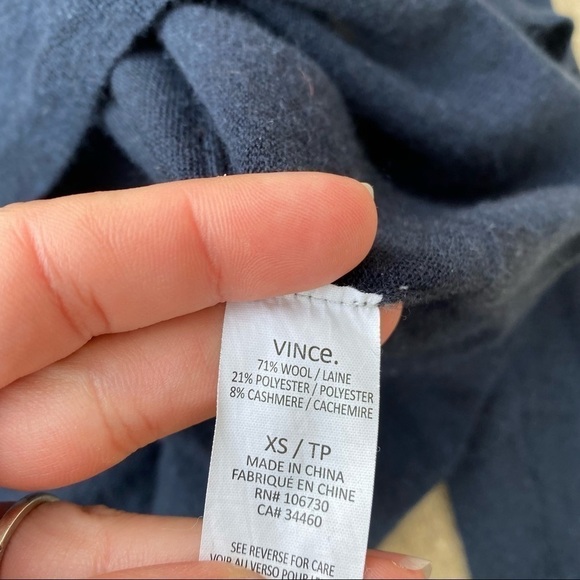 Vince V Neck Wool Cashmere Sweater - Picture 4 of 5